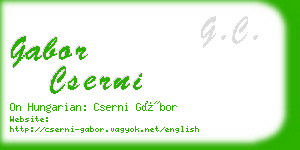 gabor cserni business card